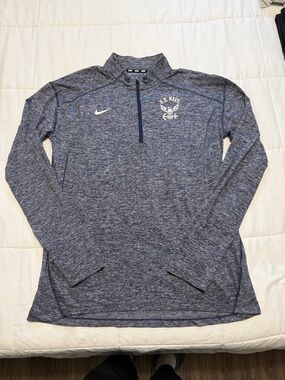 Nike Heathered Navy/White U.S. Navy Quarter-Zip Pullover
